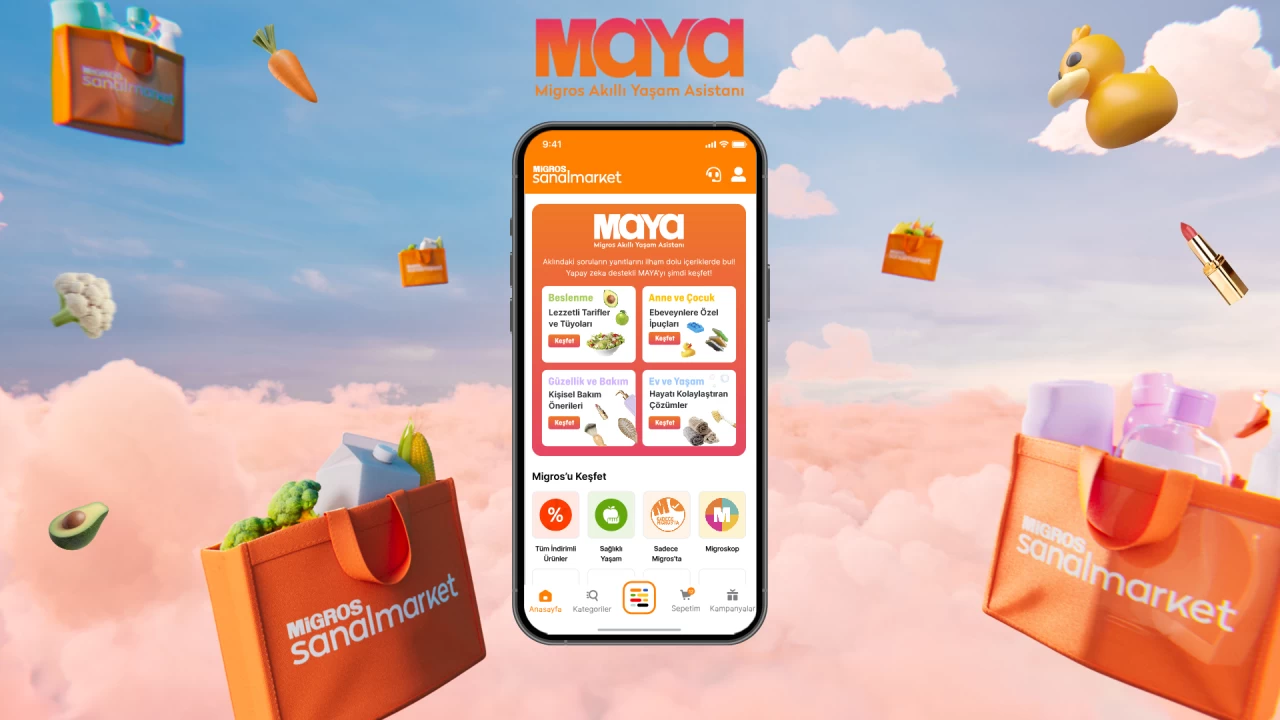 Migros'un yapay zeka destekli platformu MAYA'dan alışverişe destek