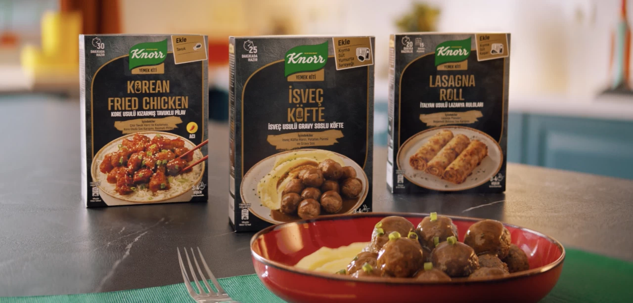 İsveç köfte Knorr yemek kiti ile sofralarda