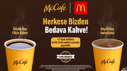 Mc Donald's yılın ilk 1 haftası bedava kahve verecek